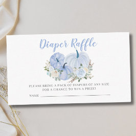 Blue Little Pumpkin Diaper Raffle Ticket Begleitkarte