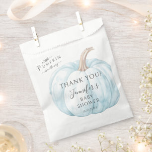 Blue Little Pumpkin Herbst Babydusche Geschenktütchen