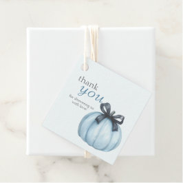 Blue Little Pumpkin Polka Dots Baby Dusche Danke Geschenkanhänger