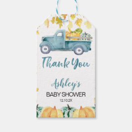 Blue Little Pumpkin Truck Baby Dusche Geschenkanhänger