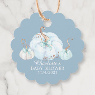Blue Little Pumpkin Vielen Dank Baby Shower Fevor Geschenkanhänger