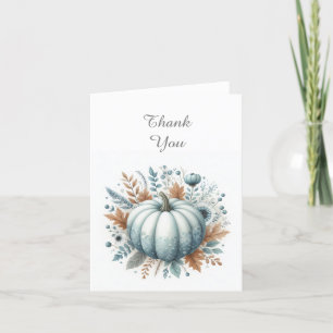 Blue Little Pumpkin Vielen Dank Note Card Dankeskarte