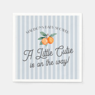Blue Little Süsse auf dem Weg Citrus Baby Dusche Serviette