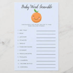 Blue Little Süsse Baby Word Scramble Game