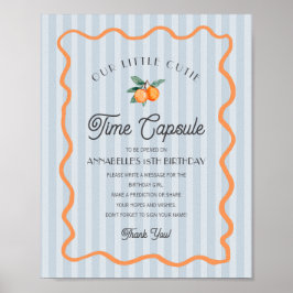 Blue Little Süsse Citrus Birthday Time Kapsel Poster