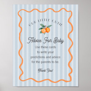 Blue Little Süsse Citrus Duschempfehlung für Baby Poster