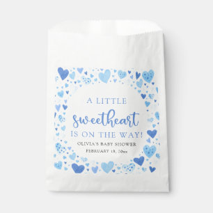 Blue Little Sweetheart Valentine's Day Baby Shower Geschenktütchen