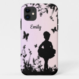 Blue Littlest Ballerina Personalize Name Case-Mate iPhone Hülle