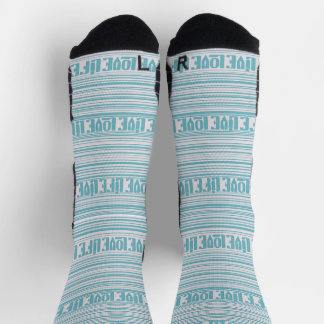 Blue Live Love Life Socken