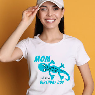 Blue Lizard Gecko Mama Birthday Boy Mother T-Shirt