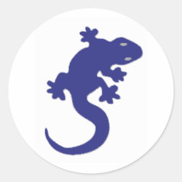Blue Lizard Runder Aufkleber