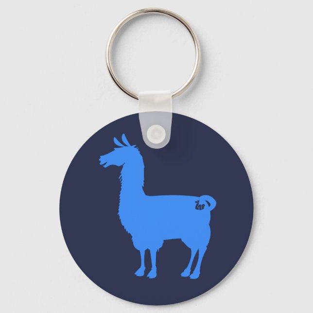 Blue Llama Schlüsselanhänger (Vorderseite)