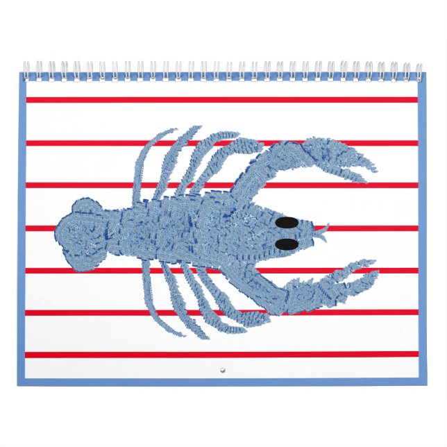 Blue Lobster French Red Calendar Kalender (Titelbild)