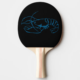 Blue Lobster Sea Animal Simple Kontur Zeichn Art Tischtennis Schläger