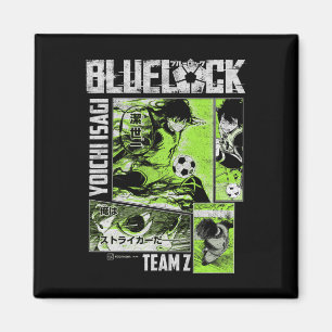 Blue Lock Yoichi Isagi geteilte Fußball Panels Magnet