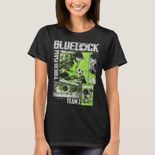 Blue Lock Yoichi Isagi geteilte Fußballpanels T-Shirt