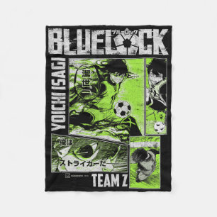 Blue Lock Yoichi Isagi geteilte Fußballtafeln Fleecedecke