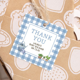 Blue Locwn Grown Bauern Baby Shower Square Geschenkanhänger