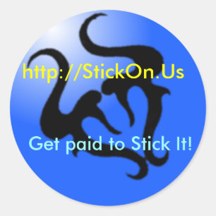 Blue-Logo-Aufkleber Runder Aufkleber