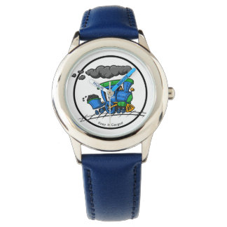 Blue-Logo-Uhr mit Blue-Minute-Ring Armbanduhr
