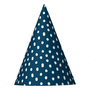 Blue Longo Dotto Party Hat Partyhütchen