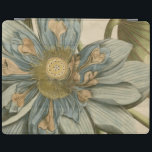Blue Lotus Blume auf Tan Hintergrund mit Schreiben iPad Hülle<br><div class="desc">Im Mittelpunkt dieses Stückes steht eine wunderschöne blaue Lotus-Blume in voller Blüte. Die gelbe Mitte ist fast hypnotisierend in ihrer Pracht. Fügen Sie Ihrem Zuhause ein wenig Eleganz mit diesem Druck hinzu!</div>