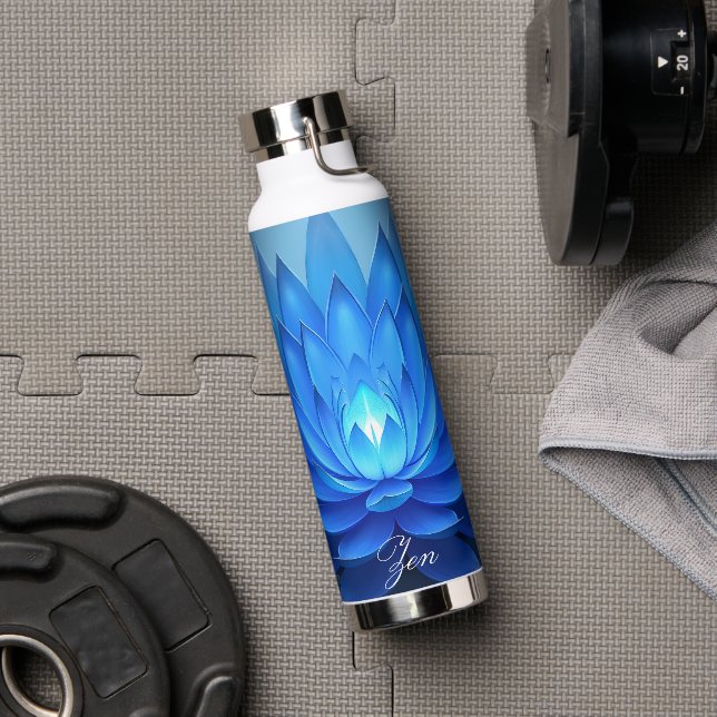 Blue Lotus Blume Spirituelle Zen Art Trinkflasche (Fitnessstudio)