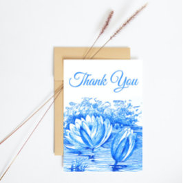 Blue Lotus Blume - vielen Dank Postcard Postkarte