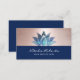 Blue Lotus Blume Yoga Instruktor Massage Therapie Visitenkarte (Vorne/Hinten)