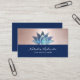 Blue Lotus Blume Yoga Instruktor Massage Therapie Visitenkarte (Vorderseite/Rückseite Beispiel)