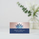Blue Lotus Blume Yoga Instruktor Massage Therapie Visitenkarte (Stehend Vorderseite)