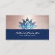 Blue Lotus Blume Yoga Instruktor Massage Therapie Visitenkarte (Vorderseite)