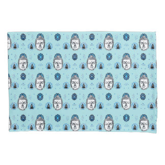 Blue Lotus Buddha Pillowcases, Standardgröße Kissenbezug