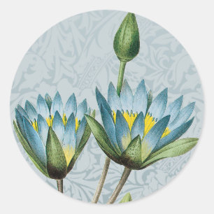 Blue Lotus Floral Sticker Umschlag Aufkleber
