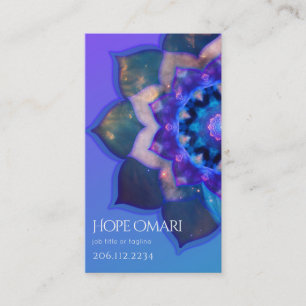 Blue Lotus Mandala Visitenkarte