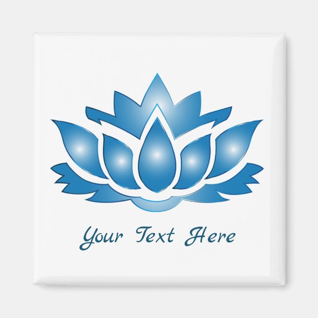 Blue Lotus Mind Body Spirit Personalisiert Magnet (Vorne)