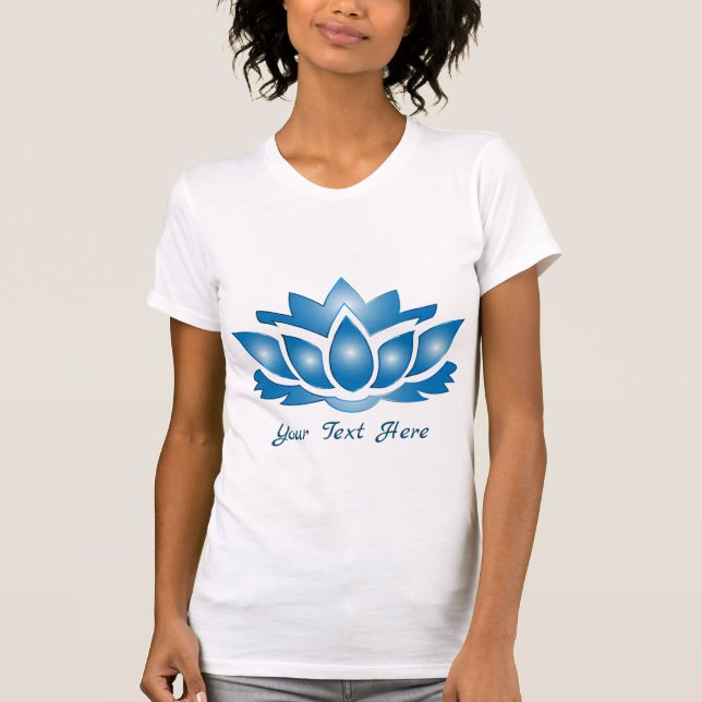 Blue Lotus Mind Body Spirit Personalisierter T - S T-Shirt (Vorderseite)