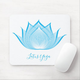 Blue Lotus Moiré Zeichnend Blume Grafische Kunst Y Mousepad