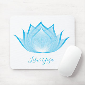 Blue Lotus Moiré Zeichnend Blume Grafische Kunst Y Mousepad