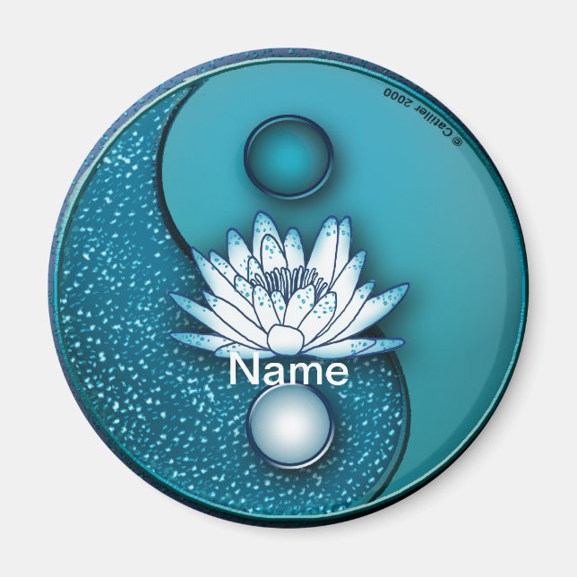 Blue Lotus Yin Yang Magnet (Vorne)