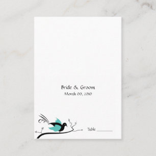 Blue Love Bird Hochzeitsplätze Platzkarte