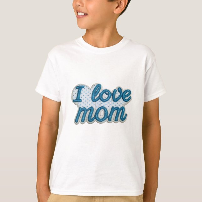 Blue Love for Mom T-Shirt (Vorderseite)