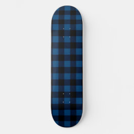 Blue Lumberjack Plaid Skateboard