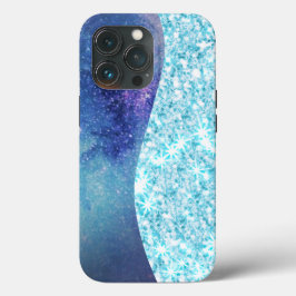 Blue Luxury Moderne Gradientengalaxie Glitzer Star Case-Mate iPhone Hülle