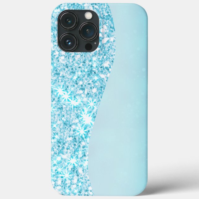 Blue Luxury Moderne Gradientengalaxie Glitzer Star Case-Mate iPhone Hülle (Rückseite)