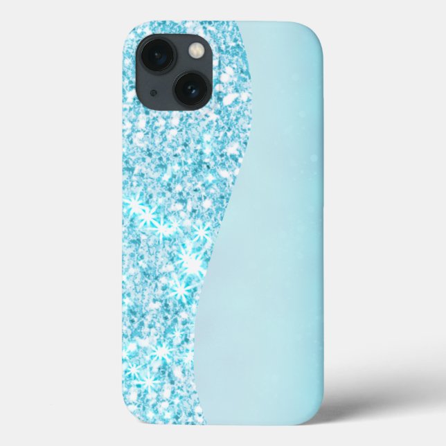 Blue Luxury Moderne Gradientengalaxie Glitzer Star Case-Mate iPhone Hülle (Rückseite)
