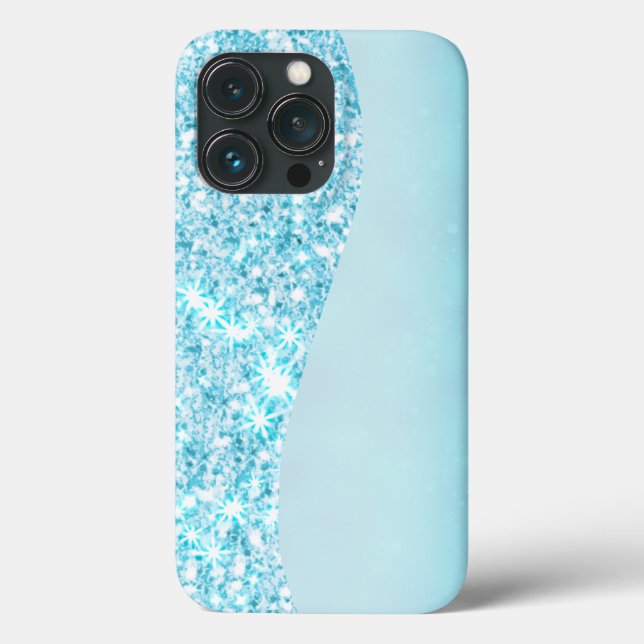 Blue Luxury Moderne Gradientengalaxie Glitzer Star Case-Mate iPhone Hülle (Rückseite)