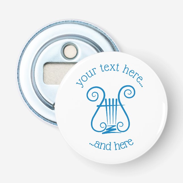 Blue Lyre Flaschenöffner (Vorderseite)