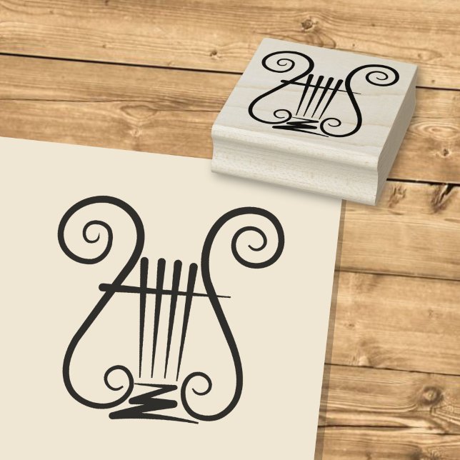 Blue Lyre Gummistempel (Von Creator hochgeladen)