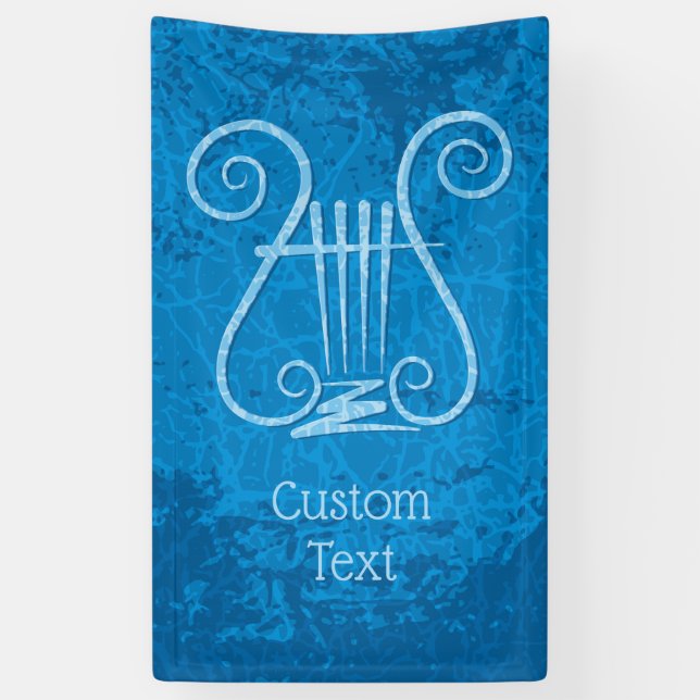 Blue Lyre Hintergrund Banner (Vertikal)